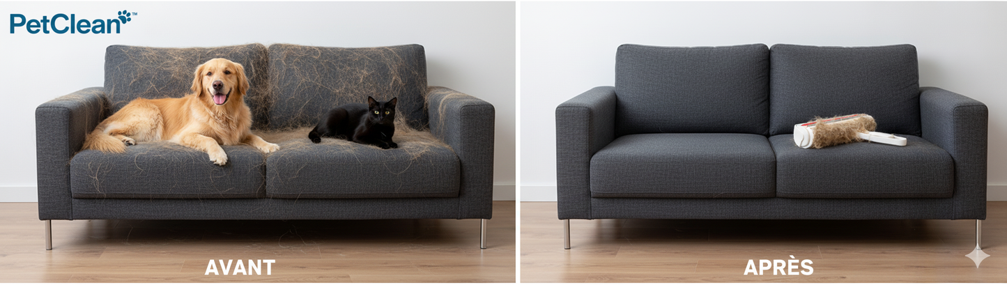 La Brosse Révolutionnaire Anti-Poils Réutilisable "PetClean™" – Un Foyer Sans Poils, Facilement !